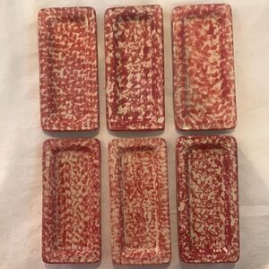 Henn Pottery Butter Dish Spongeware Pink Vintage